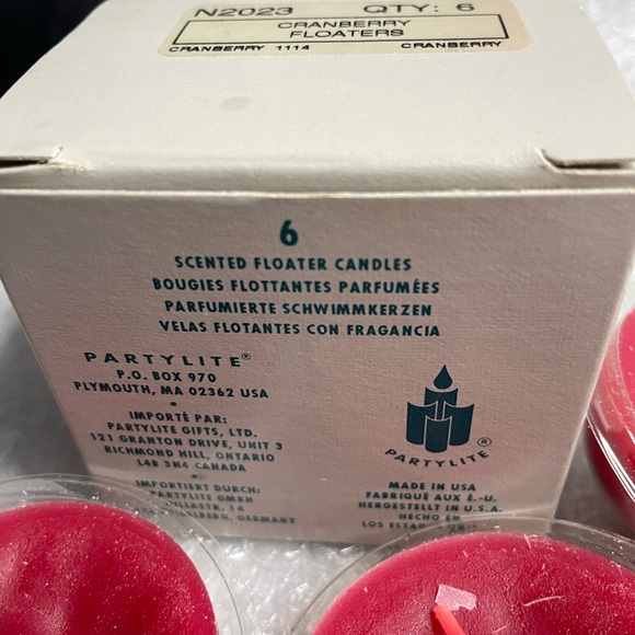 Partylite Floating Candles "Floaters" Cranberry Scent - Picture 4 of 4